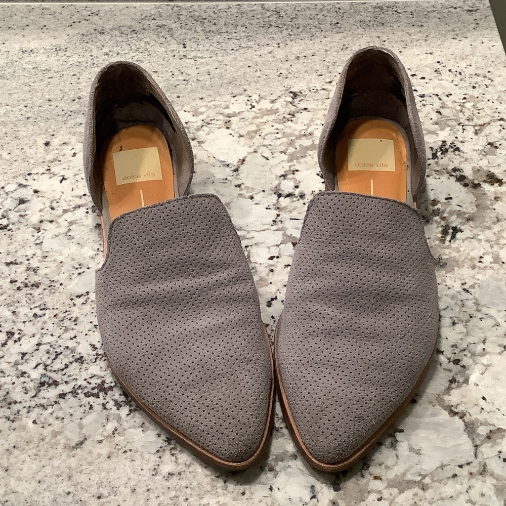 Dolce Vita Charcoal Perforated Slip-Ons